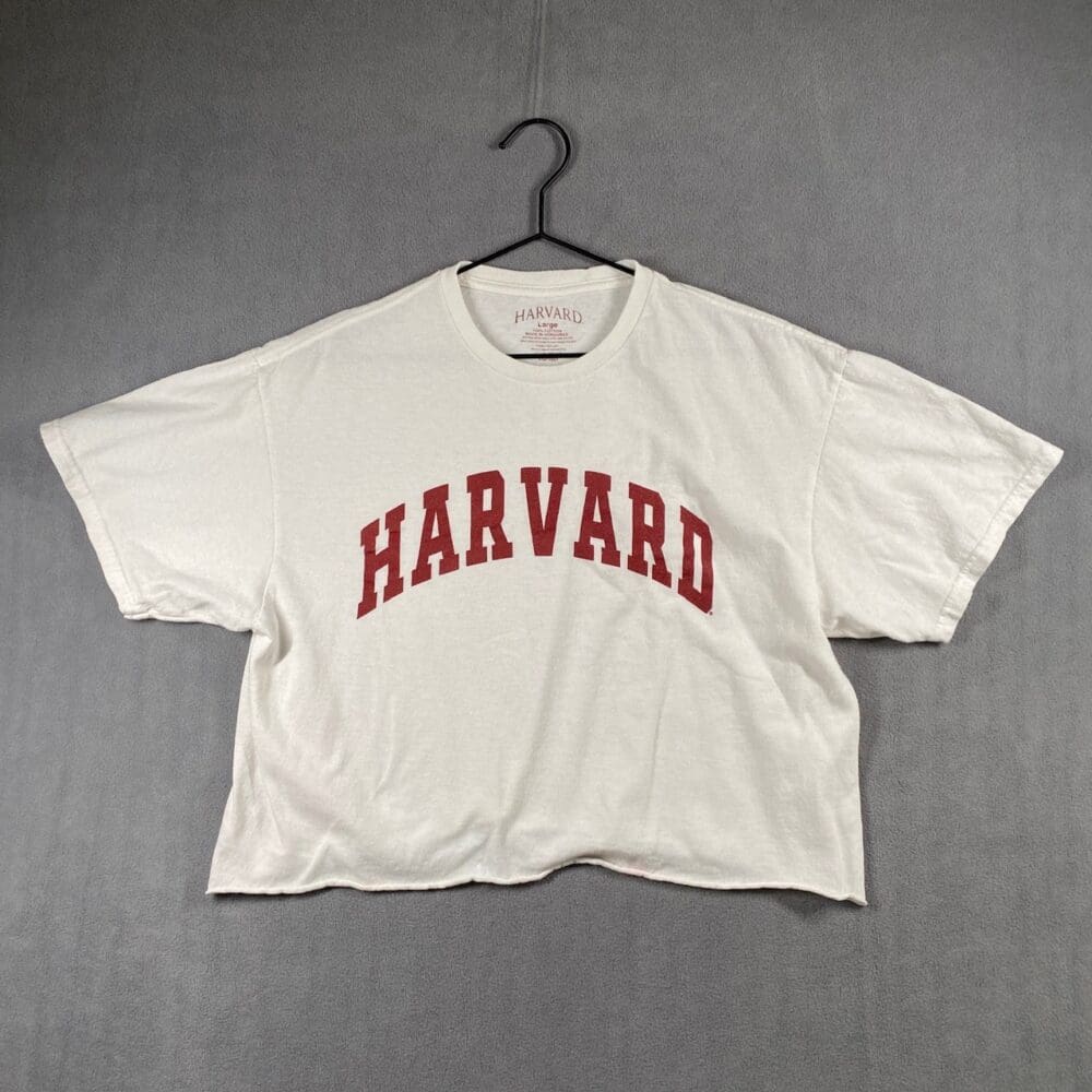 Harvard Crop Top T-Shirt - L