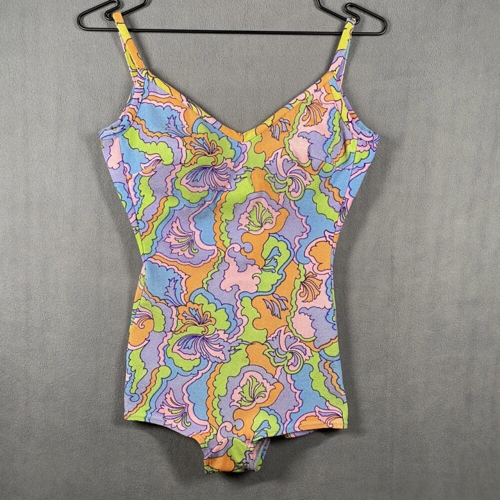 Helanca Vintage Flower Swimsuit - S