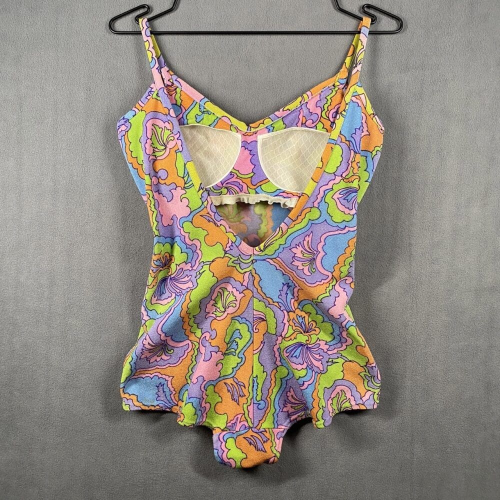 Helanca Vintage Flower Swimsuit - S - Image 2