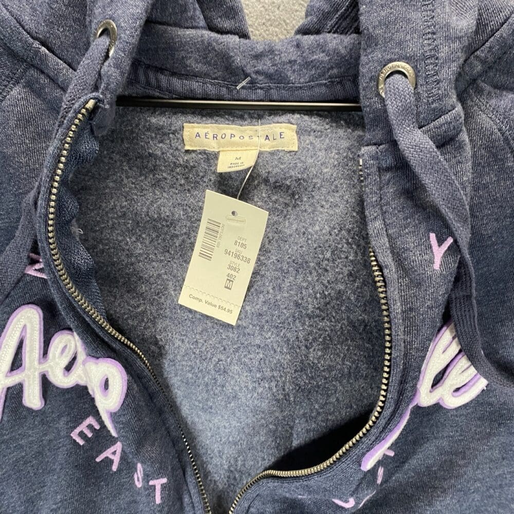 Aeropostale Zip Up Hoodie - M - Image 4