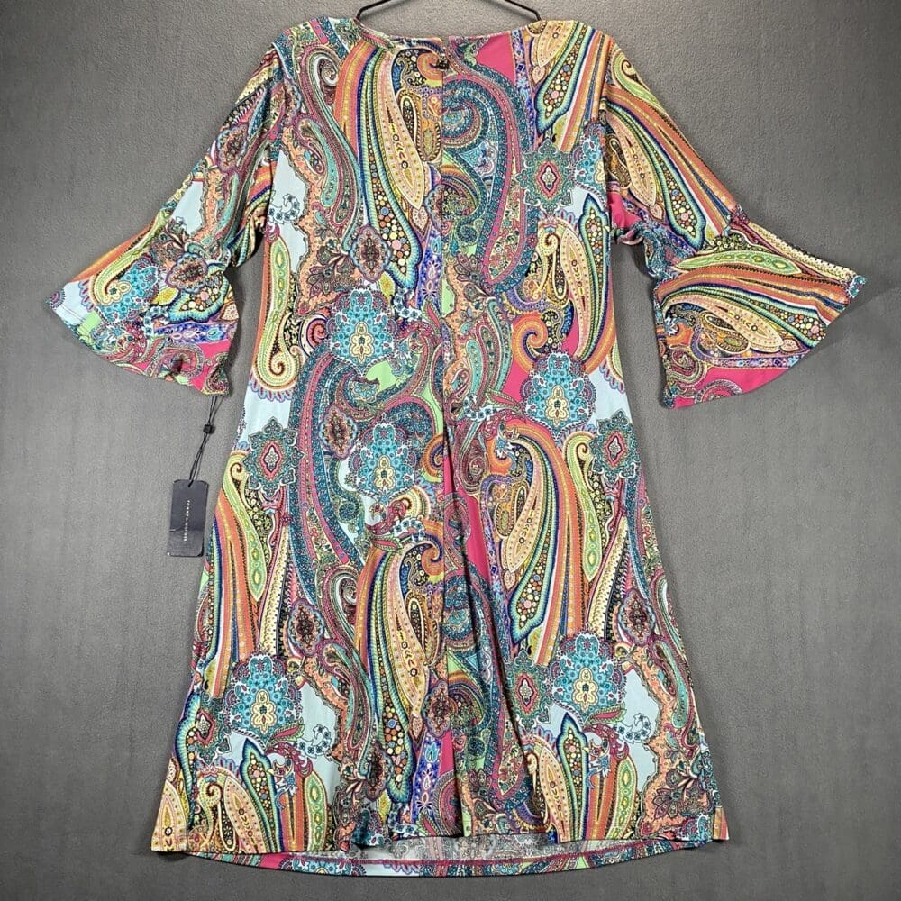 Tommy Hilfiger Paisley Bell Sleeve Dress - 14W - Image 3