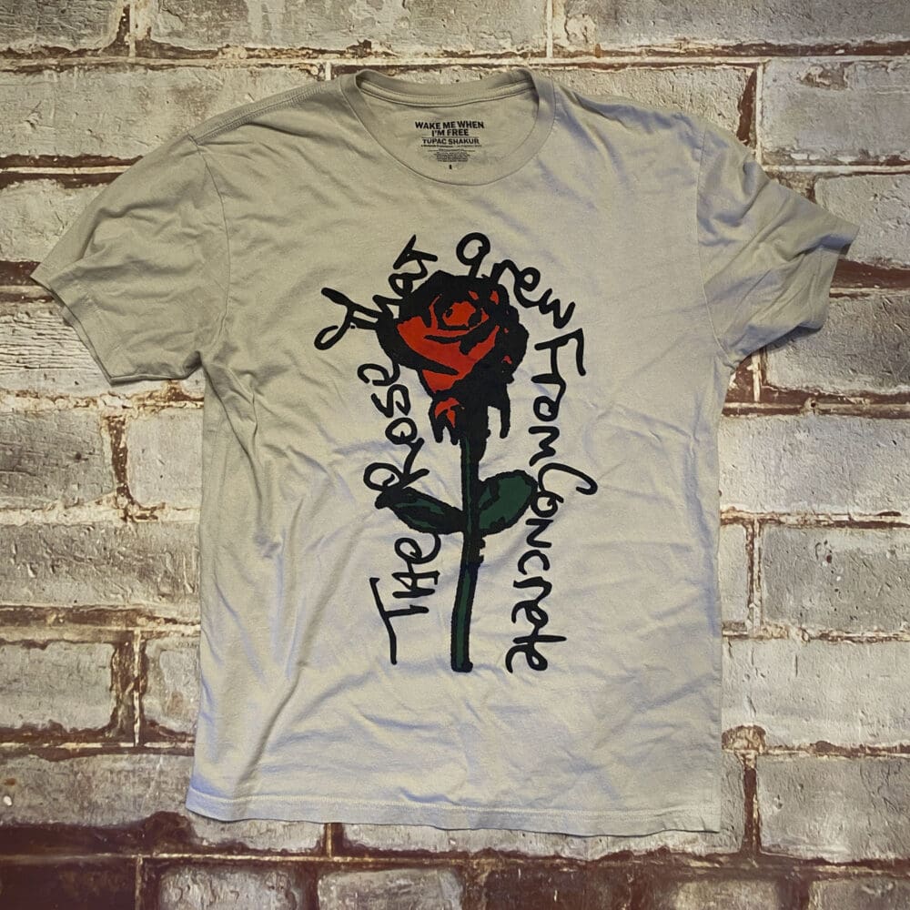 Tupac Rose T-Shirt - L