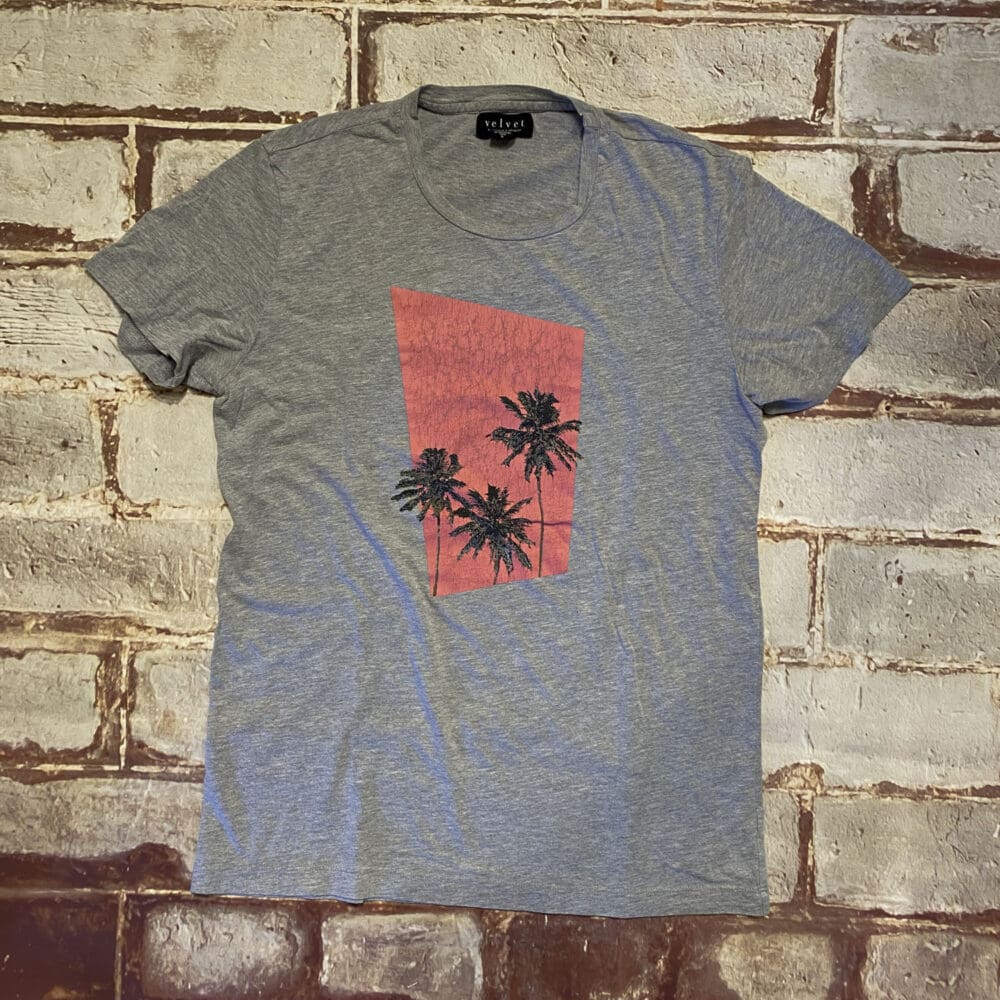 Velvet Palm Tree T-Shirt - S