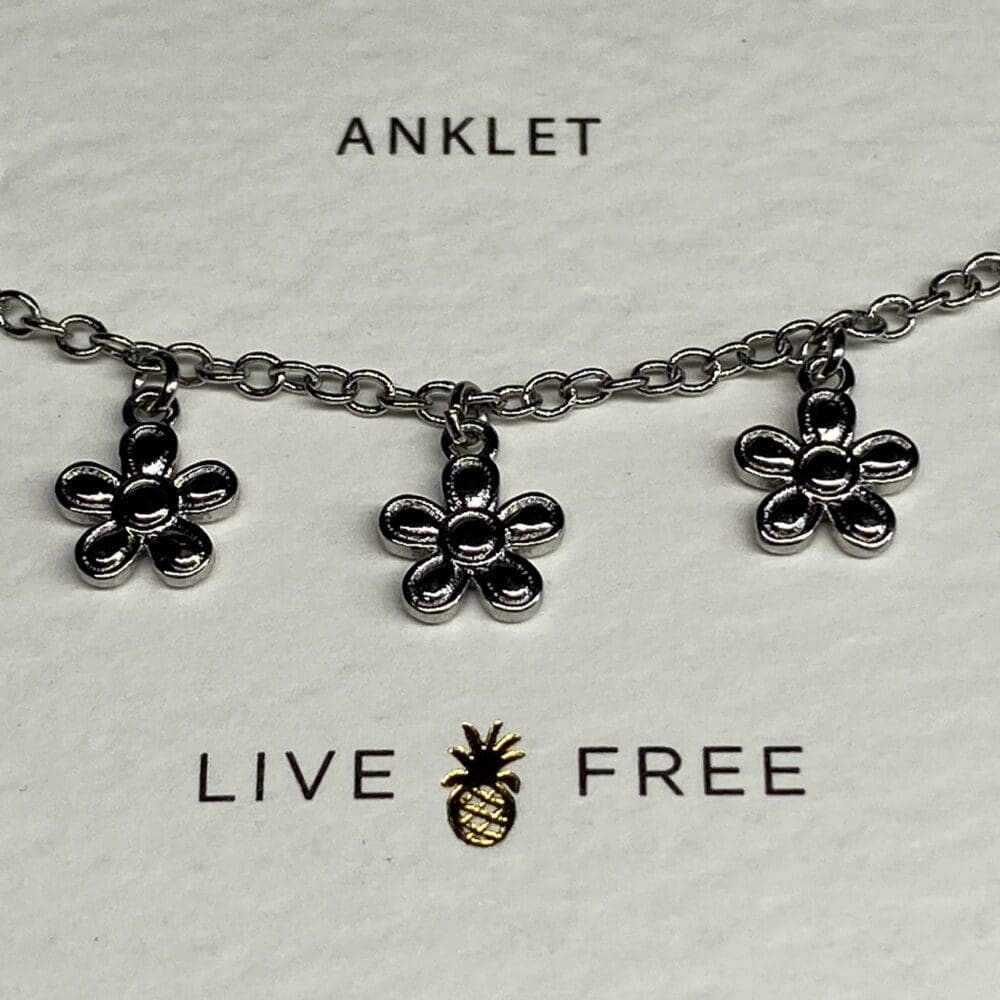 Pura Vida Bitty Daisies Anklet - Image 2