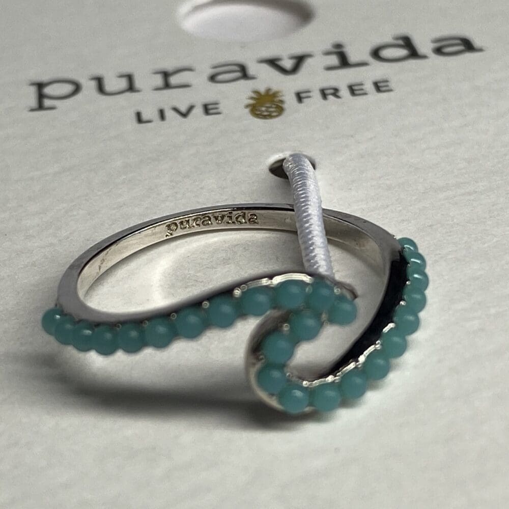 Pura Vida Stone Wave Ring - 6 - Image 2